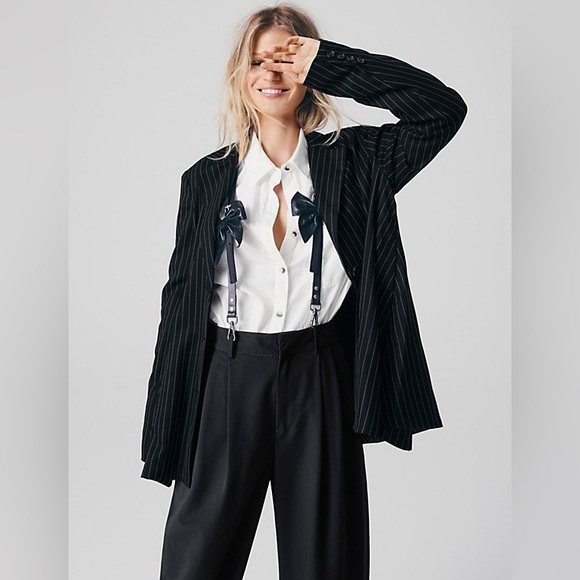 New?Free People-Sweet Intentions Bow Suspenders XS/S main image 5